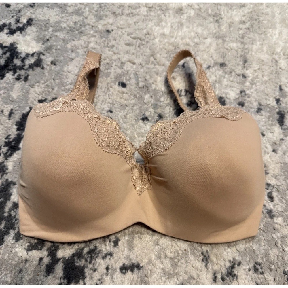 LE MYSTERE Natural Dream Beige Tisha Lace Full-Busted Bra SZ US 32G